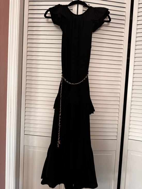 Zimmermann Dresses & Skirts - Zimmermann Black Midi Dress with Chain Belt